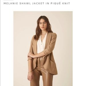 MELANIE SHAWL JACKET IN PIQUÉ KNIT